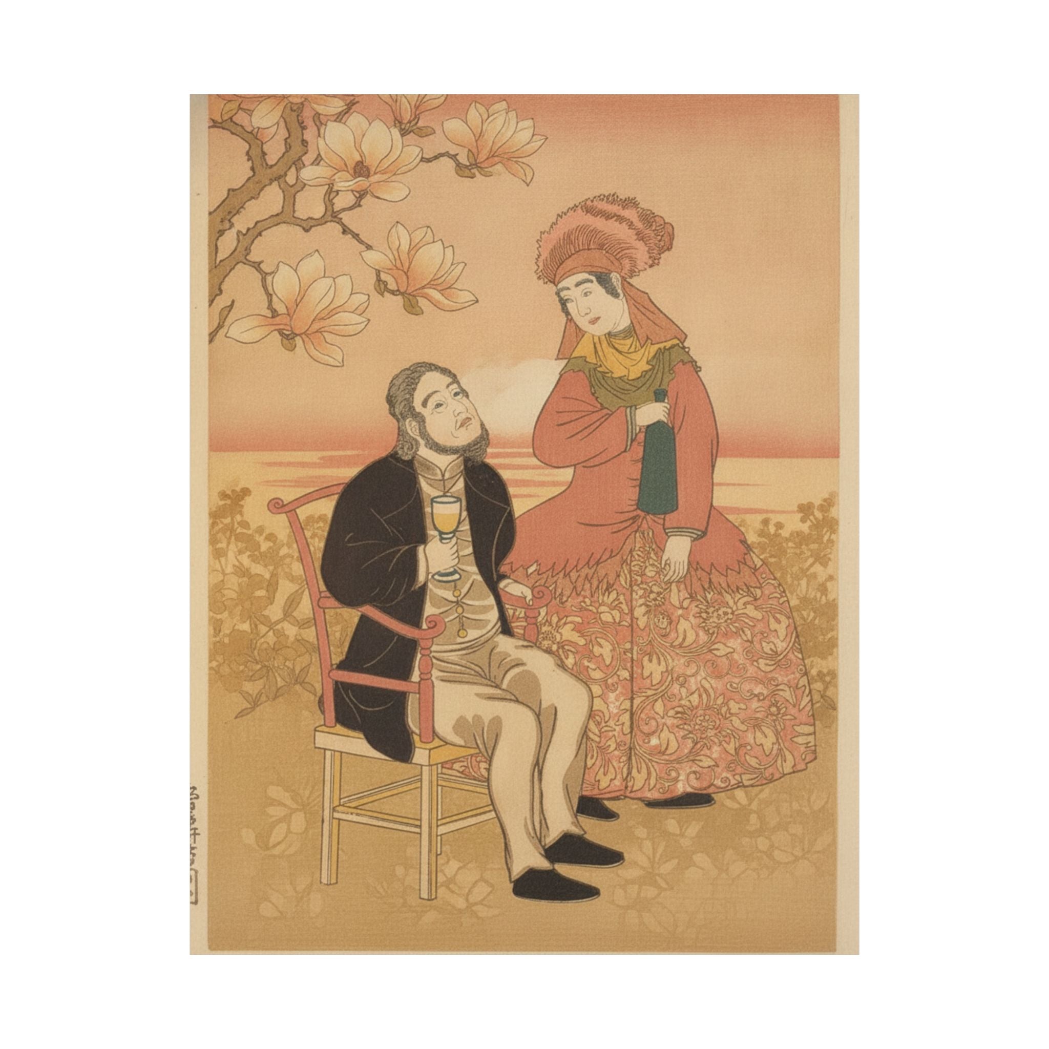 Southern Sunset — France, From The Series Pictures Of People From Foreign Lands (Gaikoku Jinbutsu  — Matte Poster