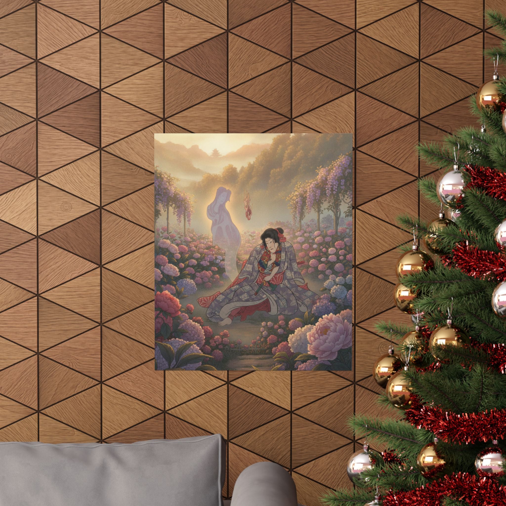 Scenic Nature — Toriyama Akinari Terutada With Ghost; (The Lavender Chapter) — Matte Poster