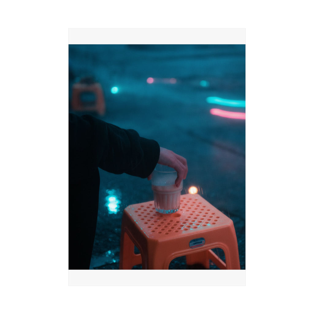 Neon Noir — Person — Matte Poster