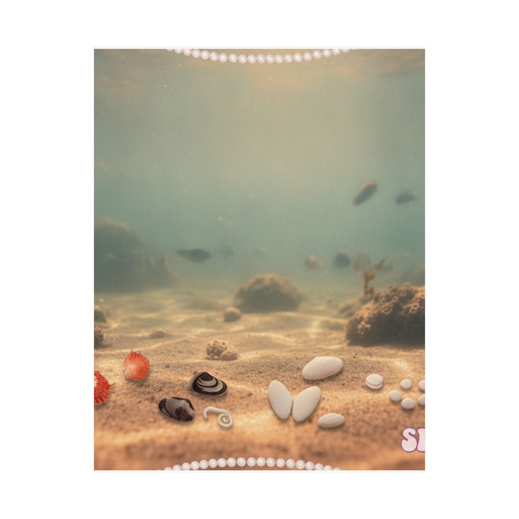 Scenic Nature — Shells Under Water — Matte Poster