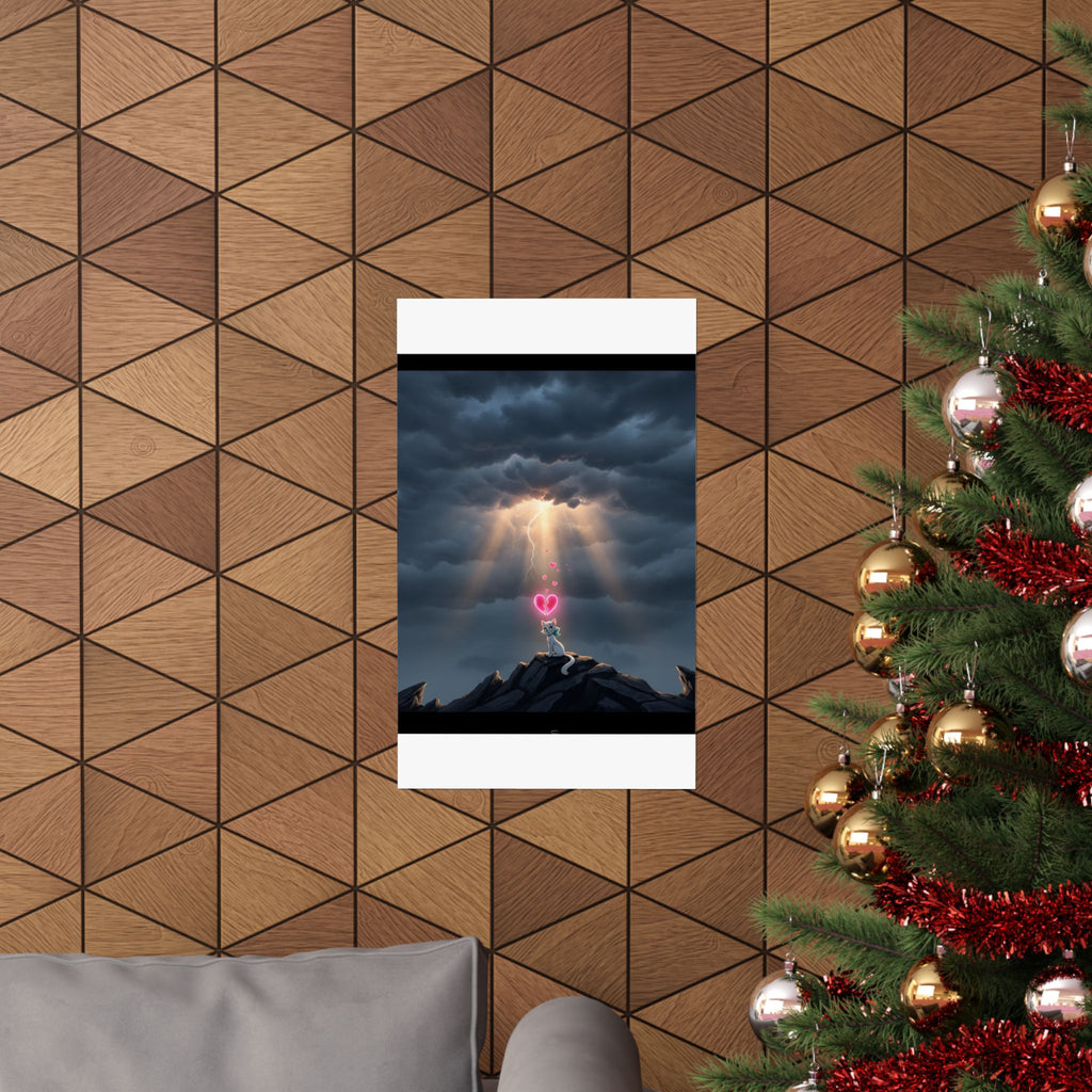 Dramatic Storm — Cat — Matte Poster