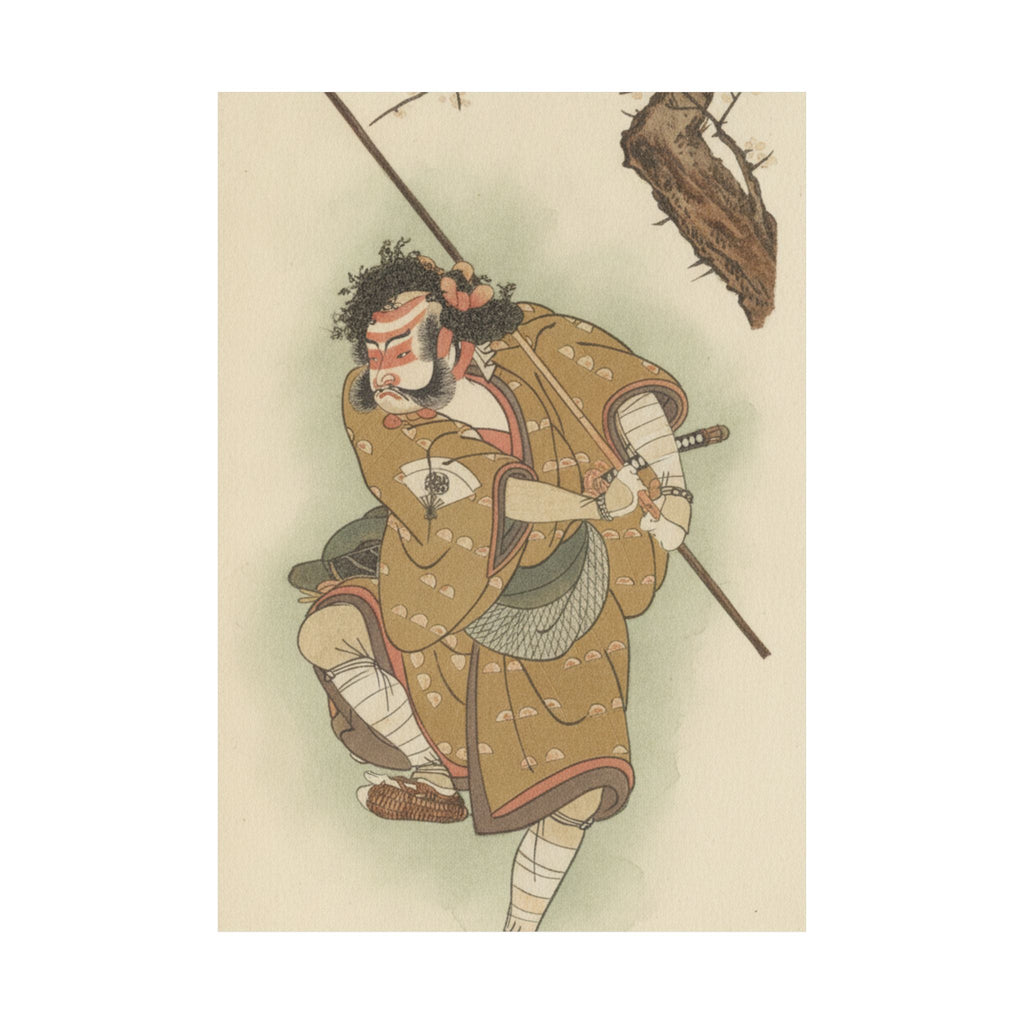 Botanical — Onoe Matsusuke In The Role Of Asahina In "Edo No Haru Meisho Soga" — Matte Poster