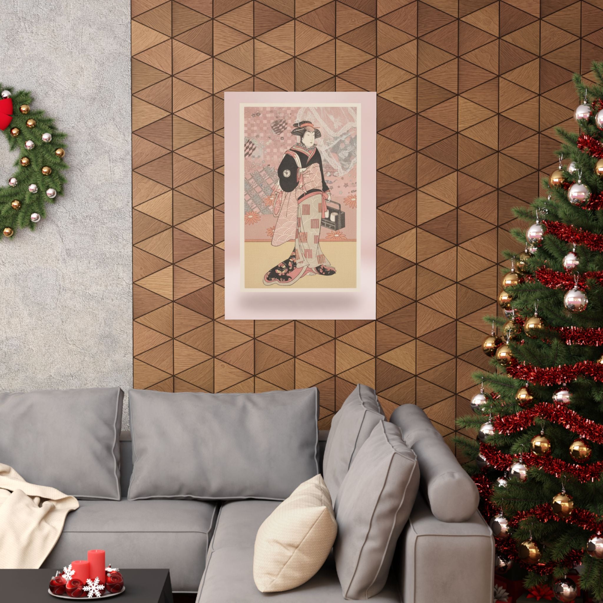 Product Marketing — The Actor Iwai Hanshiro Iv As A Woman In A Black Kimono — Matte Poster