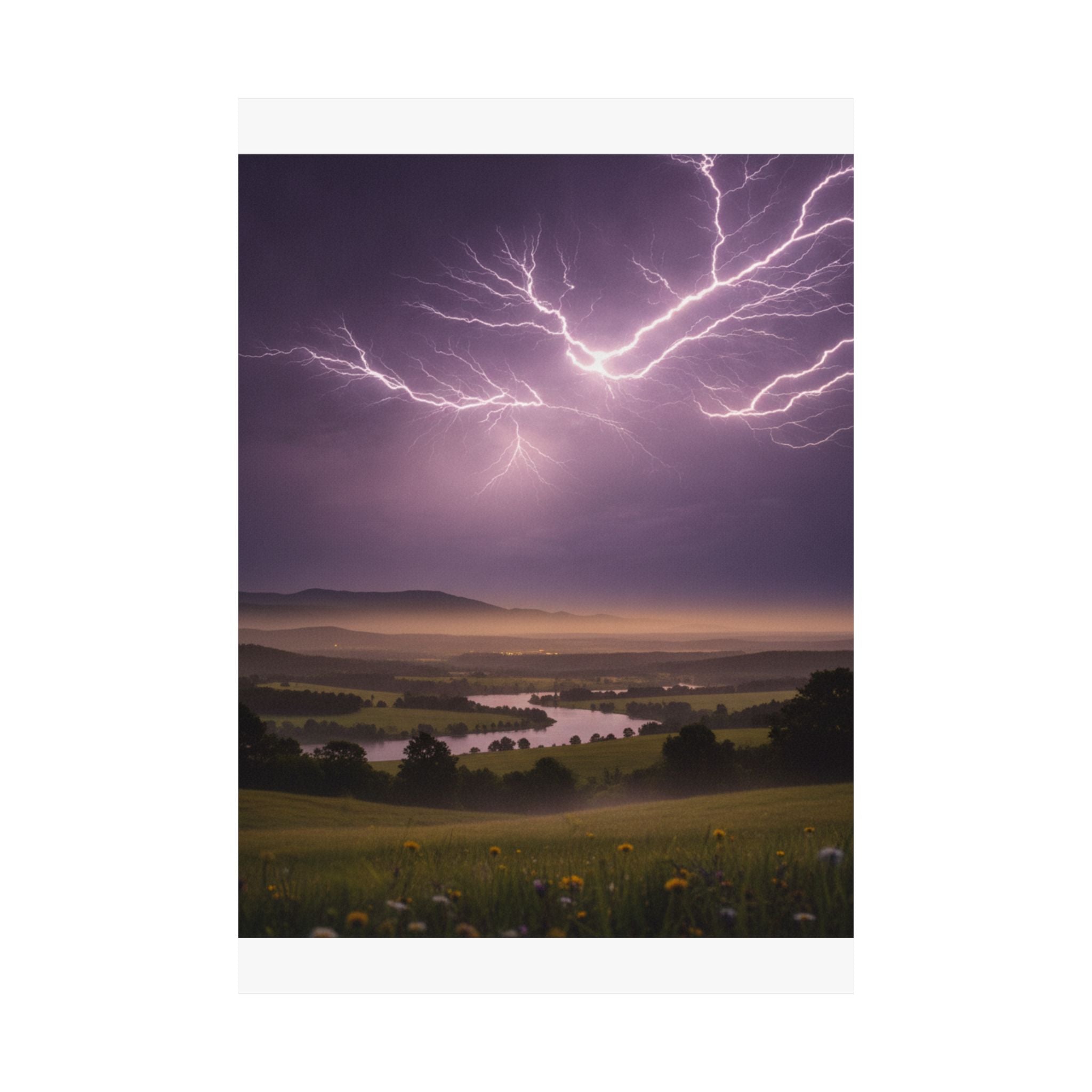 Scenic Nature — Lightning — Matte Poster