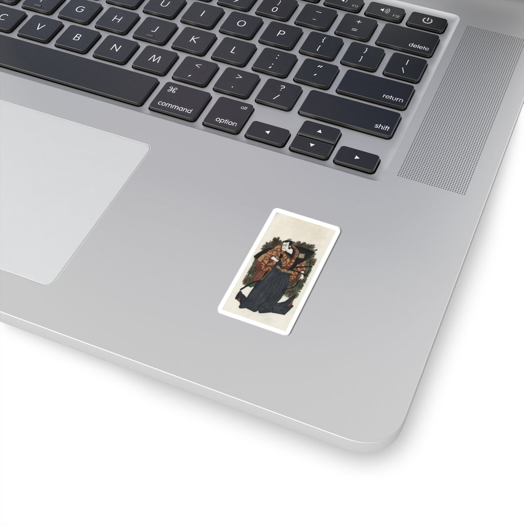 Watercolor — The First Nakamura Nakazo As A Man Of High Rank Attired In Naga-Bakama — Kiss-Cut Sticker