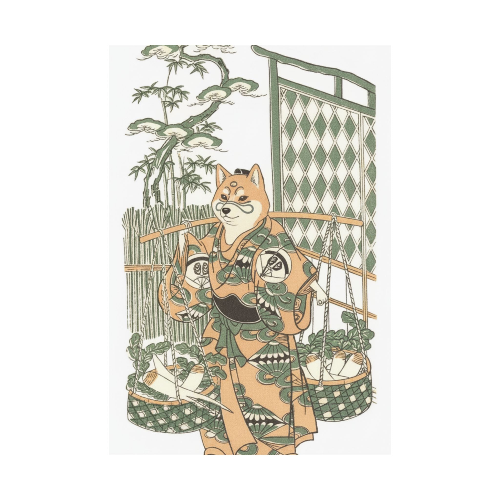 Ecommerce Main — Kabuki Actor Onoe Kikugorō I In The Belle Of Asakusa Temple (Keisei Asakusa No K — Matte Poster