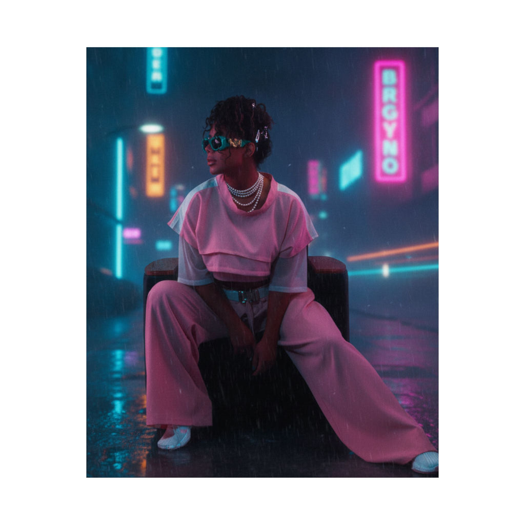 Neon Noir — Person — Matte Poster