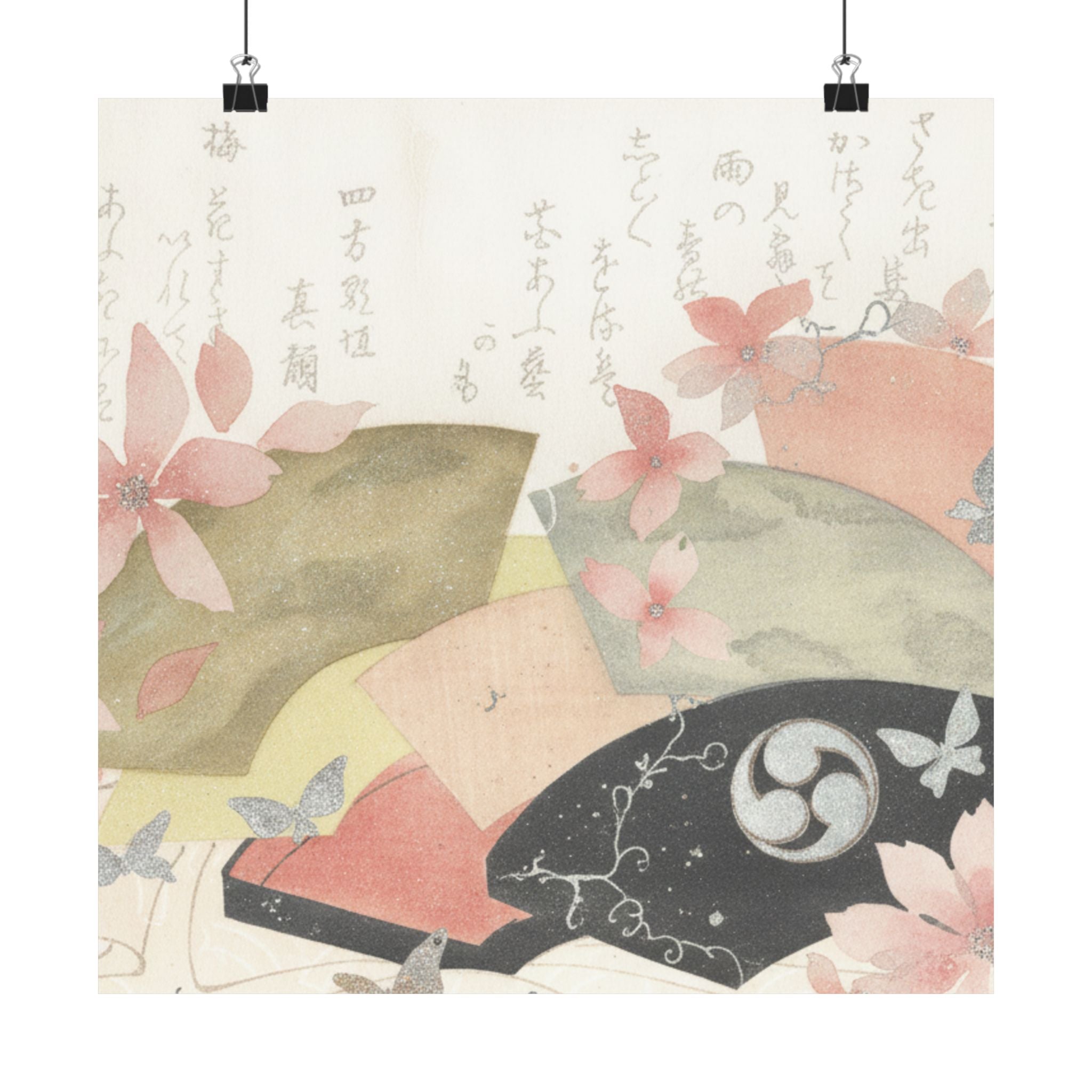 Watercolor — Fan-Box With Fans — Matte Poster