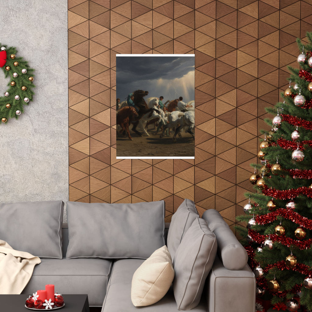 Dramatic Storm — Horse — Matte Poster