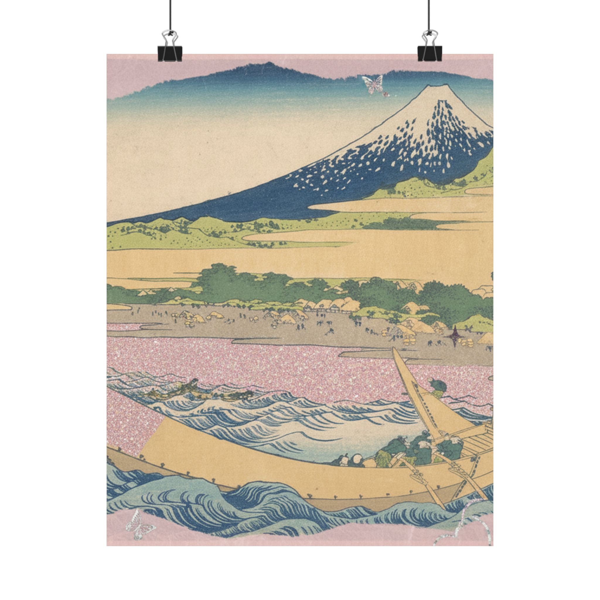 Scenic Nature — Tago Bay Near Ejiri On The Tōkaidō (Tōkaidō Ejiri Tago No Ura Ryaku Zu), From Th — Matte Poster