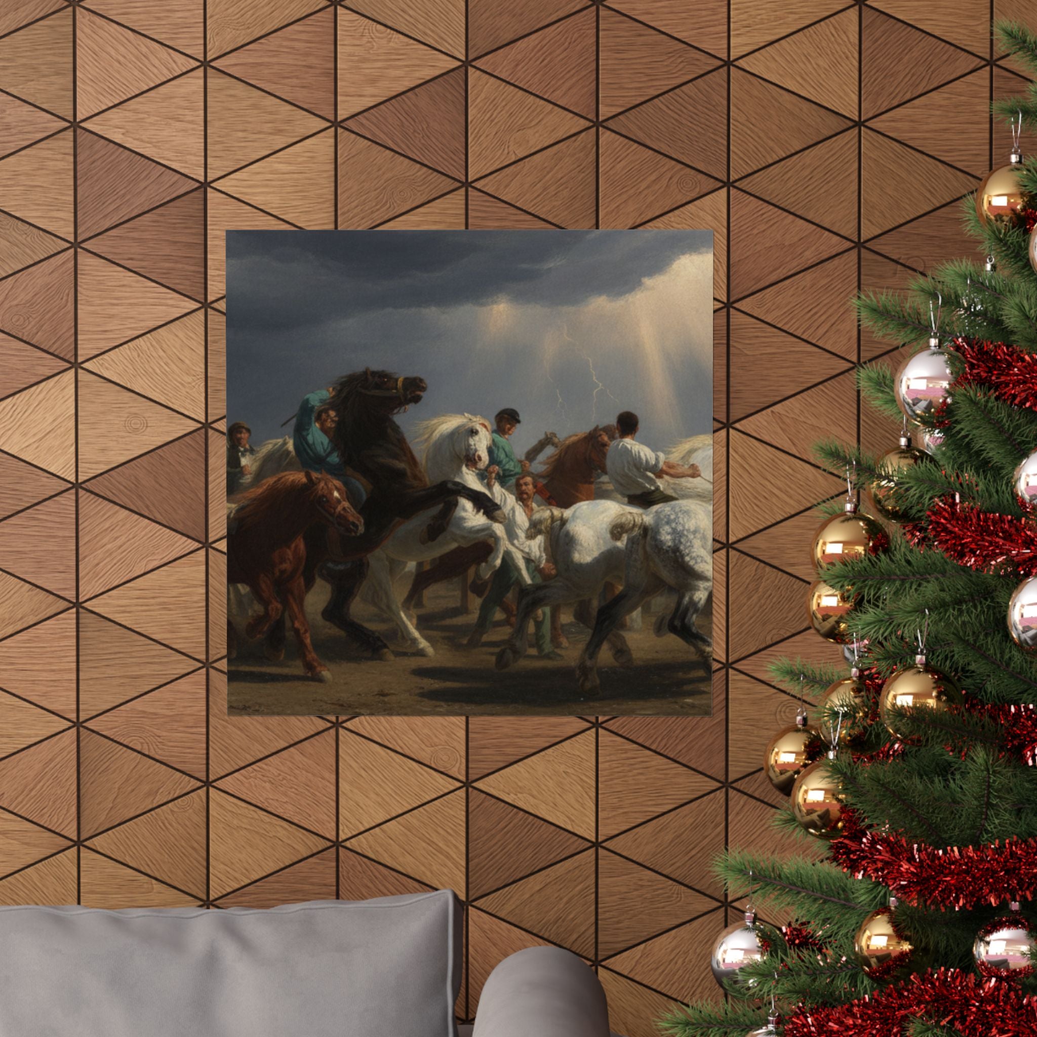 Dramatic Storm — Horse — Matte Poster