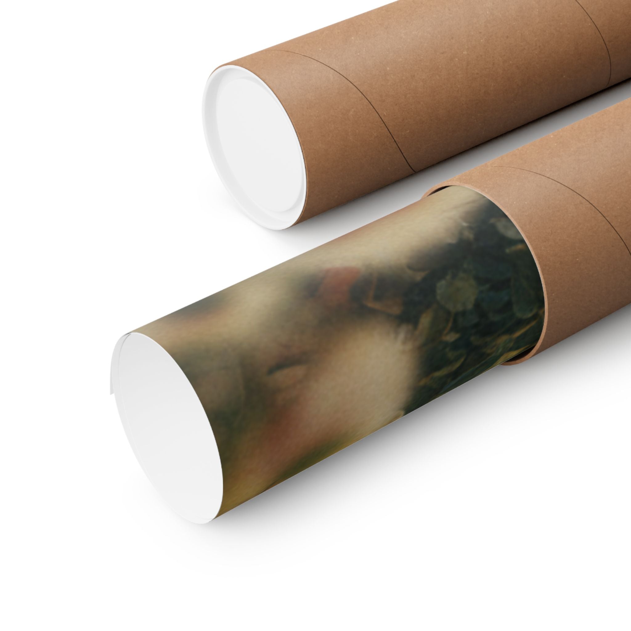 Scenic Nature — Courtesan With Book And Hair-Pin — Matte Poster