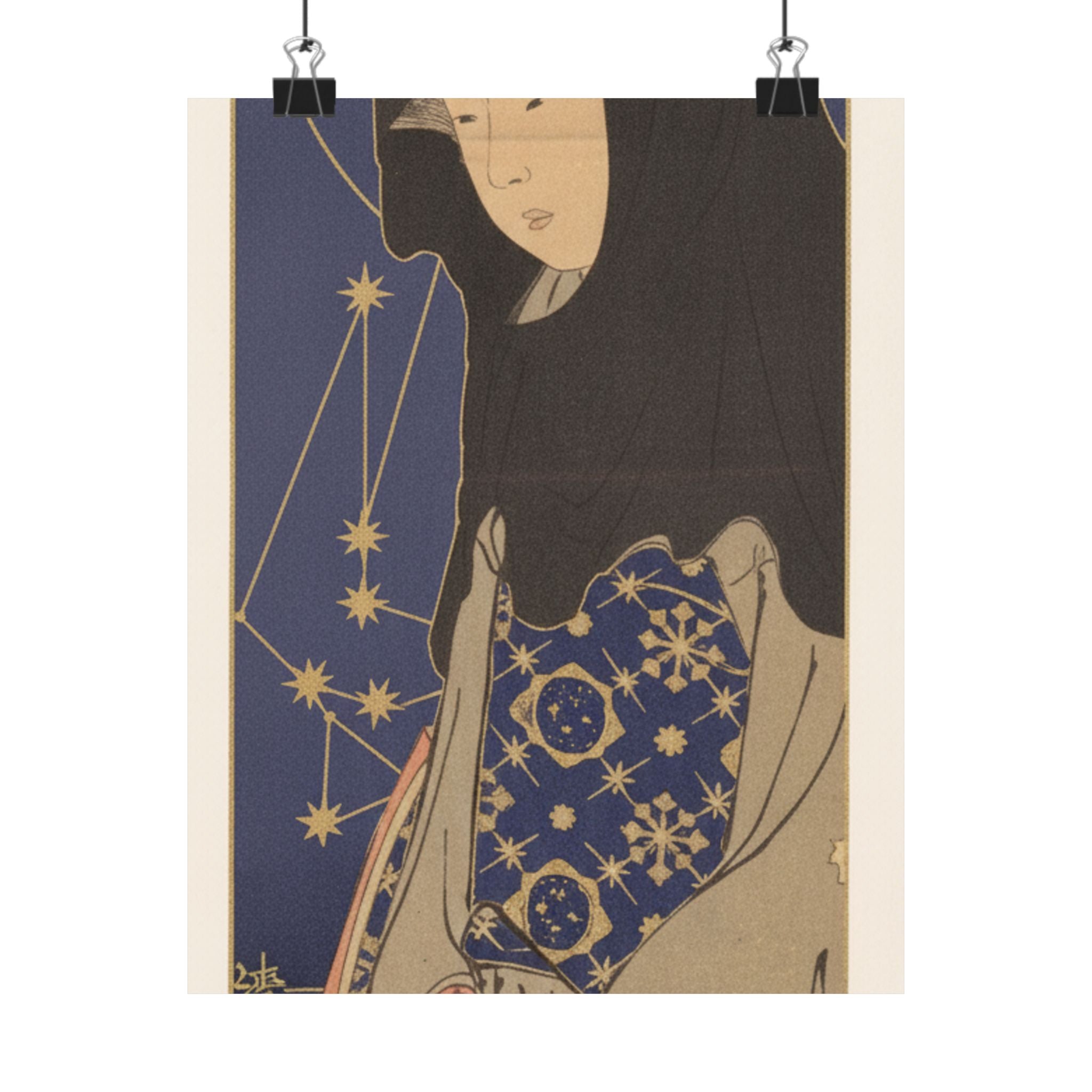 Celestial — A Young Woman With A Black Hood — Matte Poster