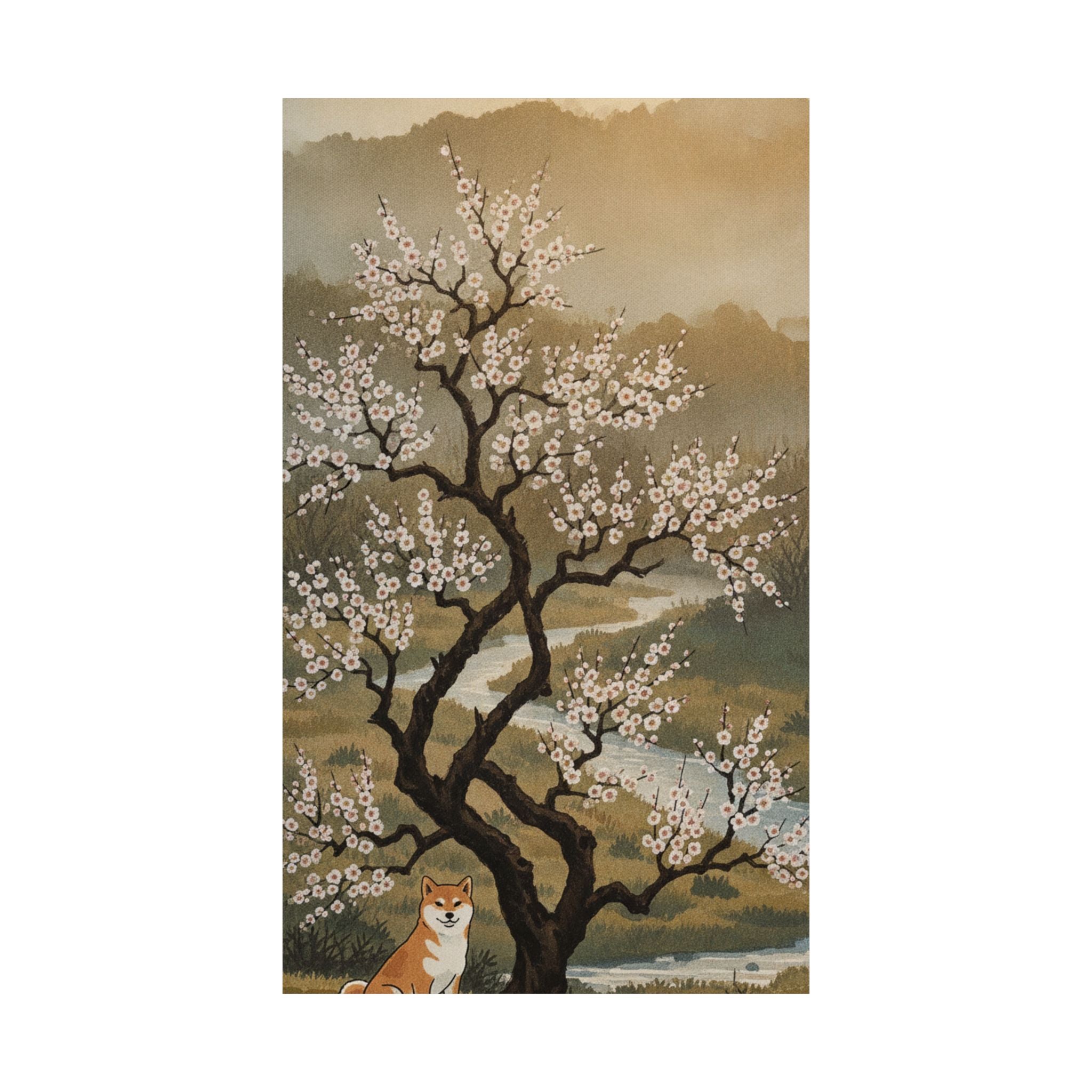 Scenic Nature — Plum Tree In Blossom — Matte Poster