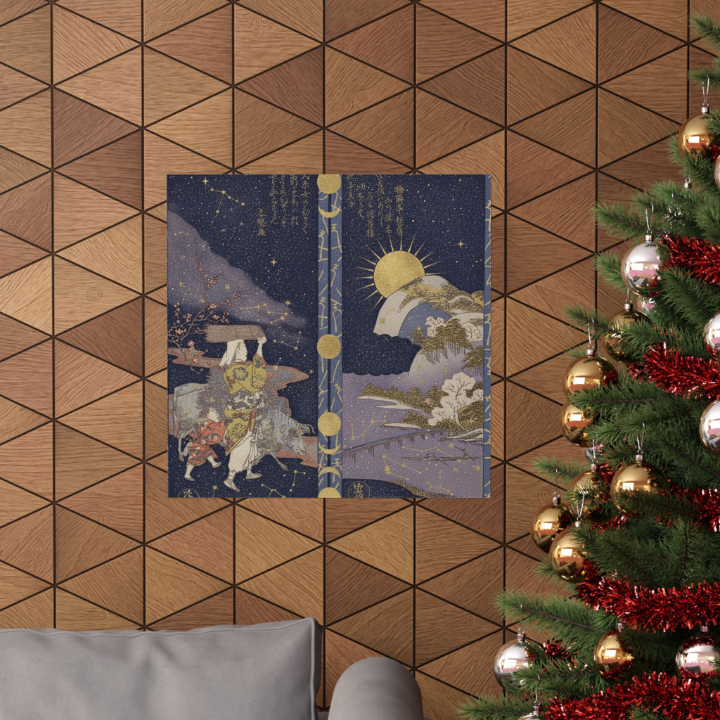 Celestial — Surimono In Shape Of Small Twofold Screen — Matte Poster