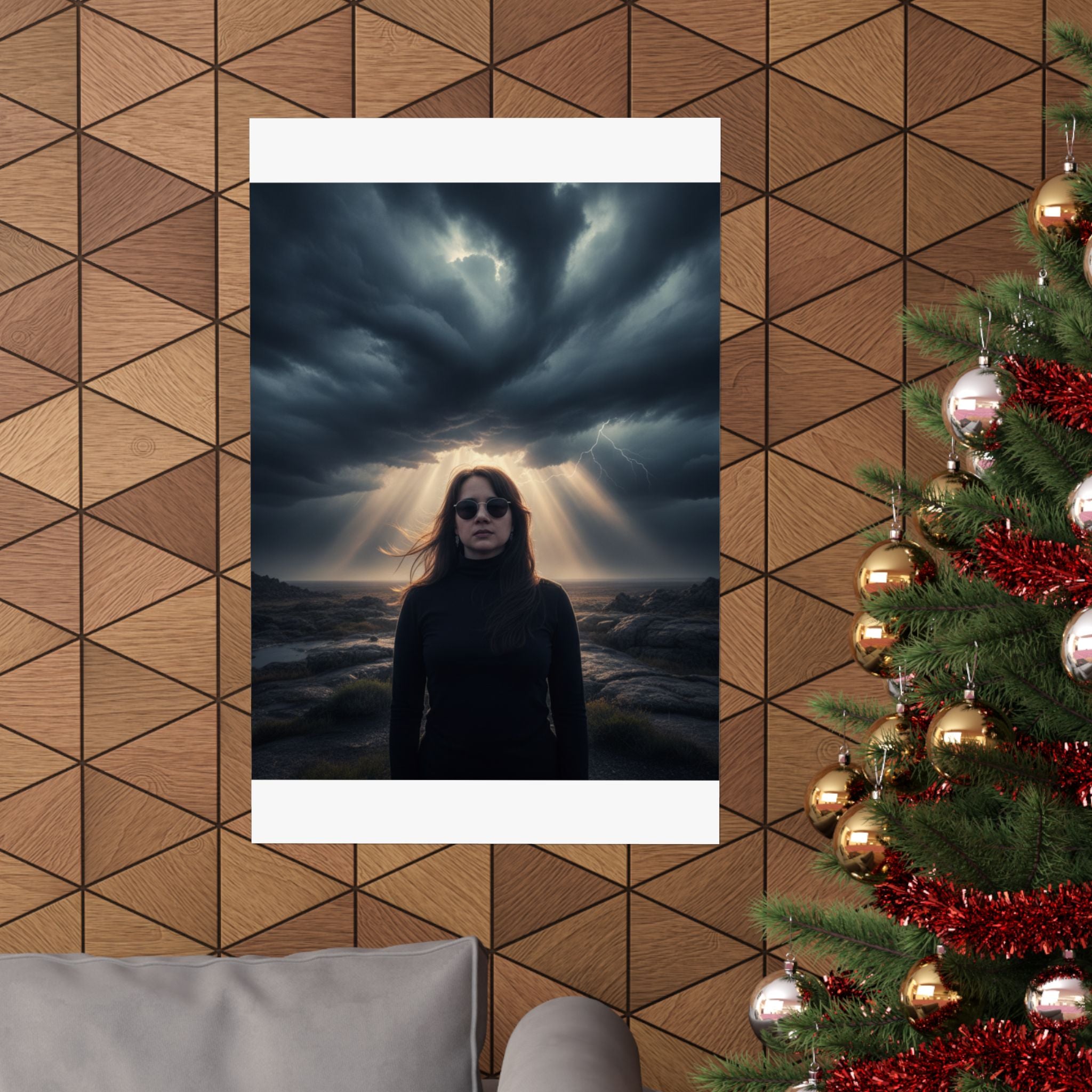 Dramatic Storm — Person — Matte Poster