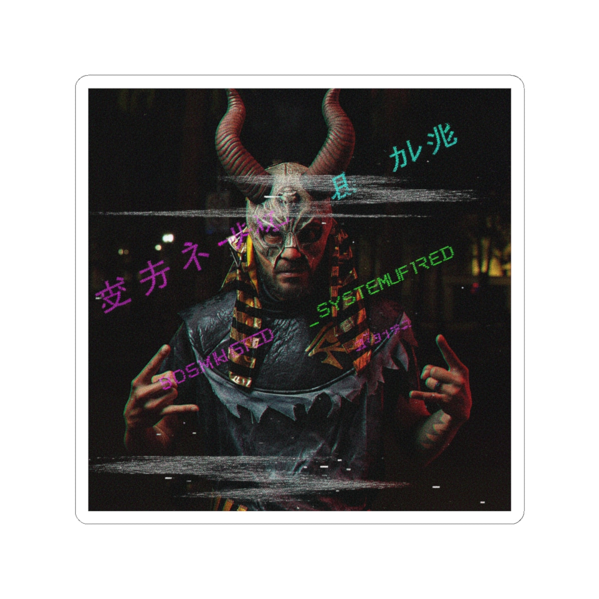 Glitch Culture kiss-cut sticker — product view 2