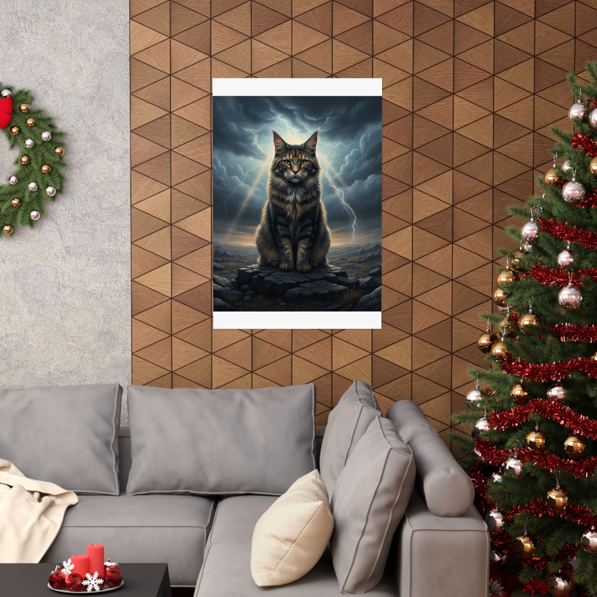 Dramatic Storm — Cat — Matte Poster