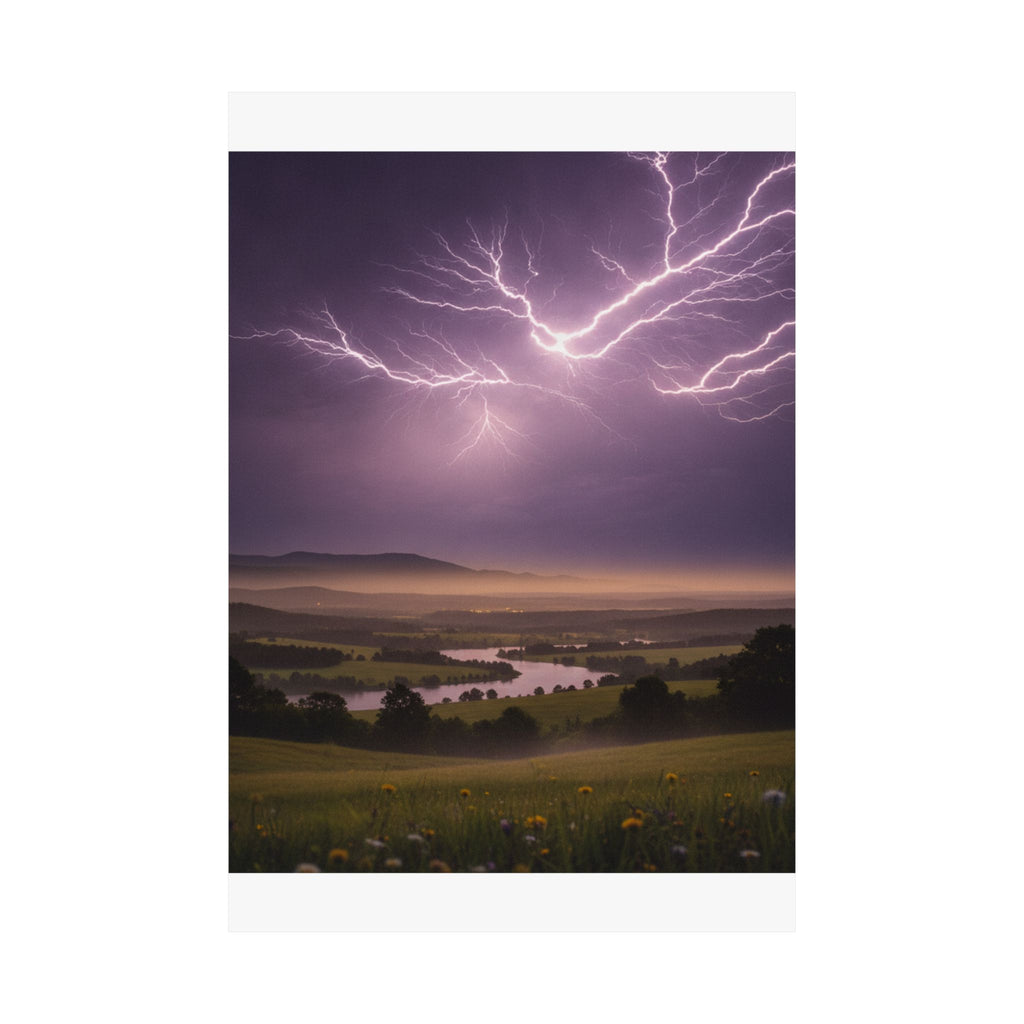Scenic Nature — Lightning — Matte Poster