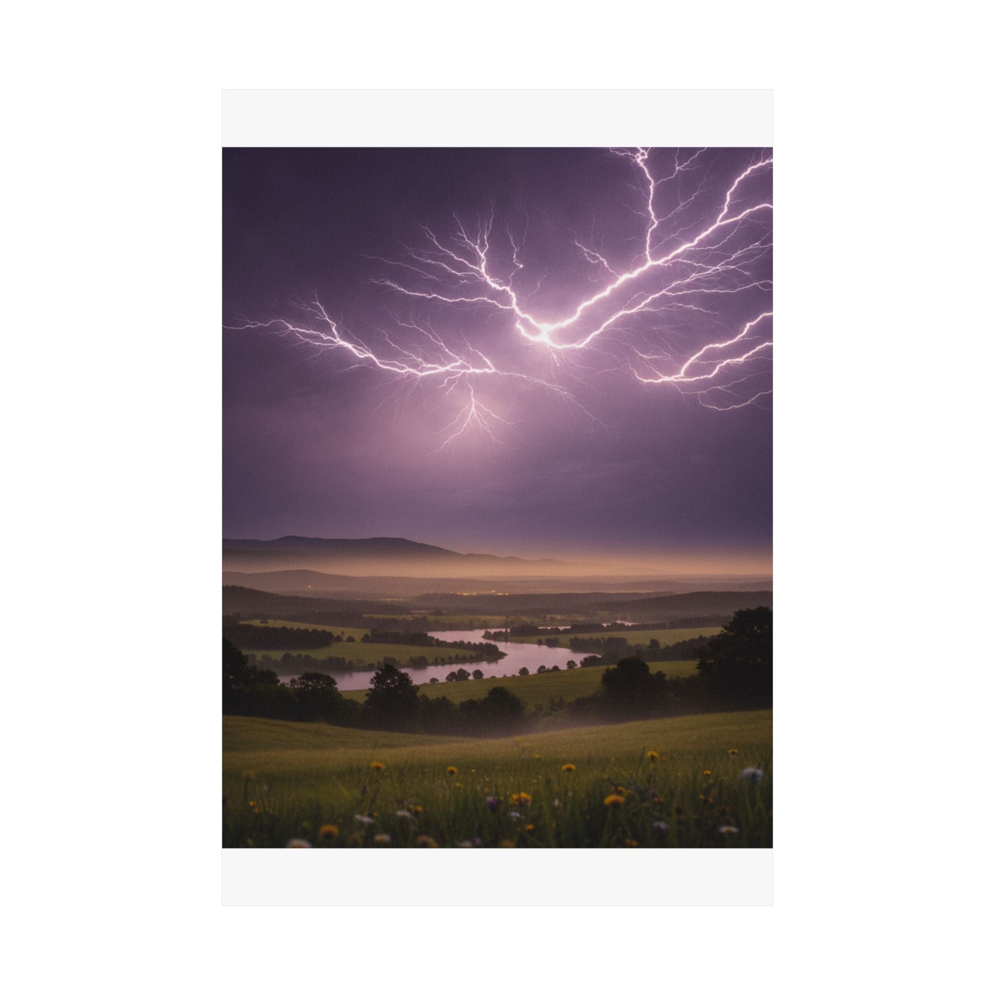 Scenic Nature — Lightning — Matte Poster