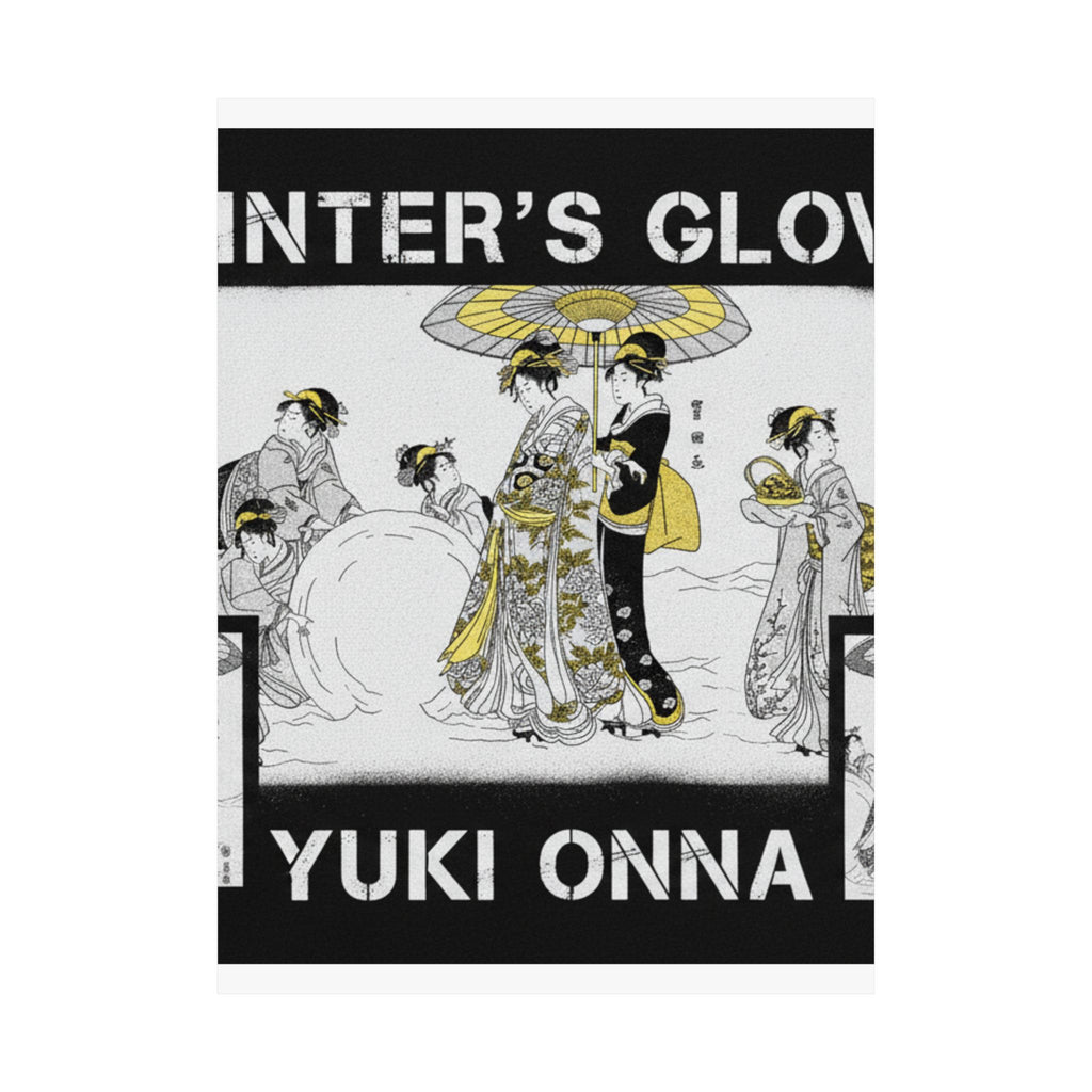 Streetwear Collage — Courtesans And Attendants Making A Giant Snowball — Matte Poster