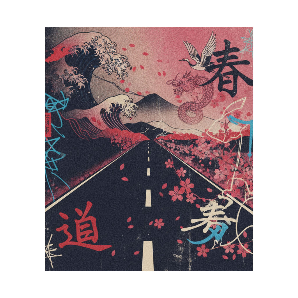 Japanese Street — Road — Matte Poster
