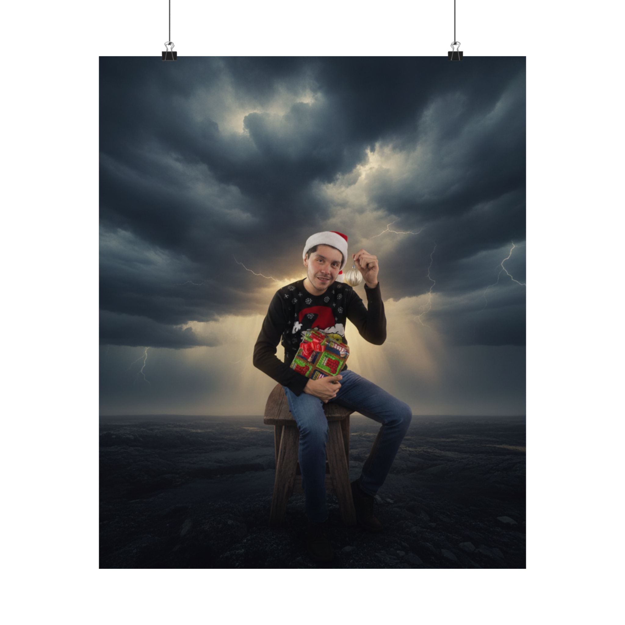 Dramatic Storm — Person — Matte Poster