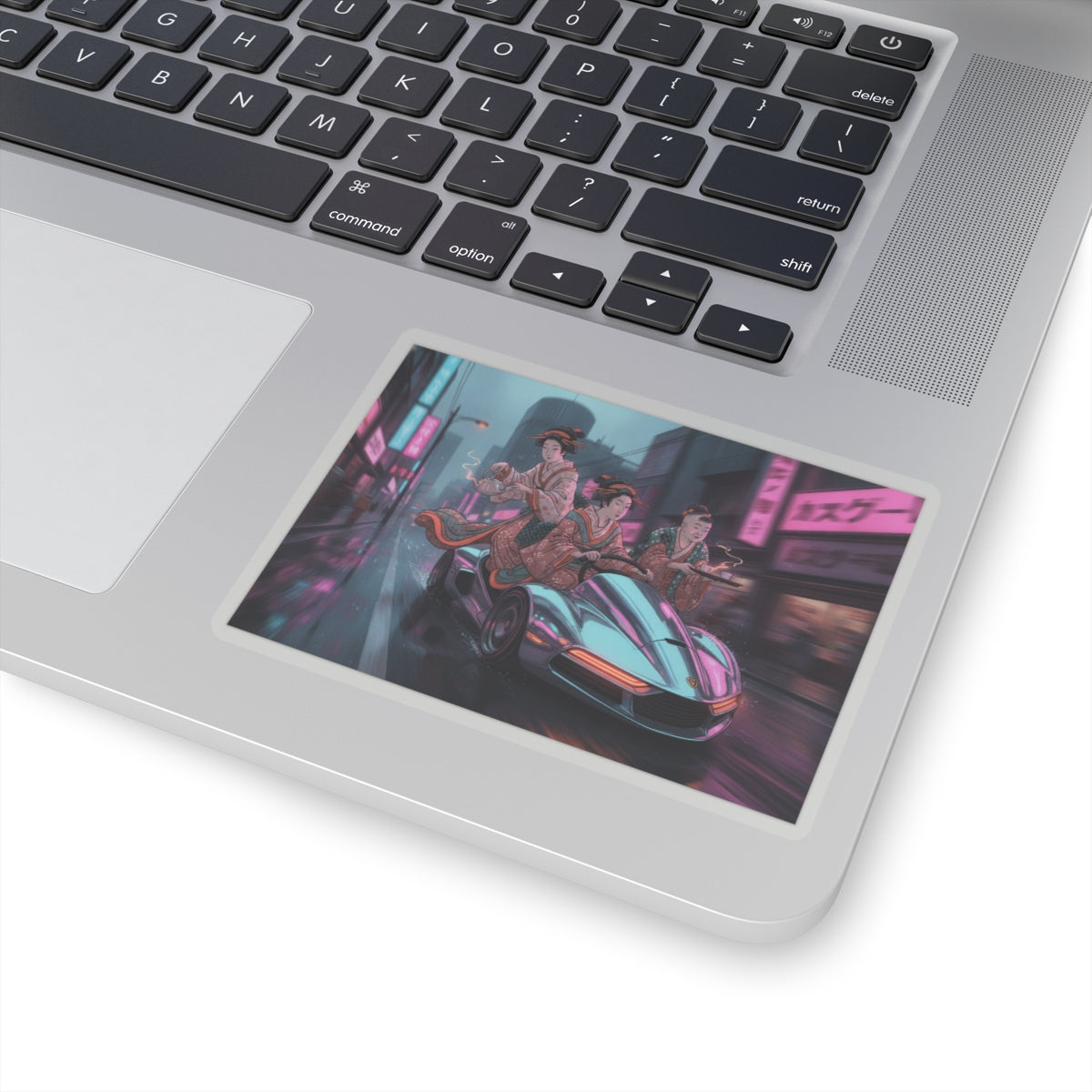 Fast Furious — Two Young Ladies Having Tea Attended By Elderly Servant — Kiss-Cut Sticker