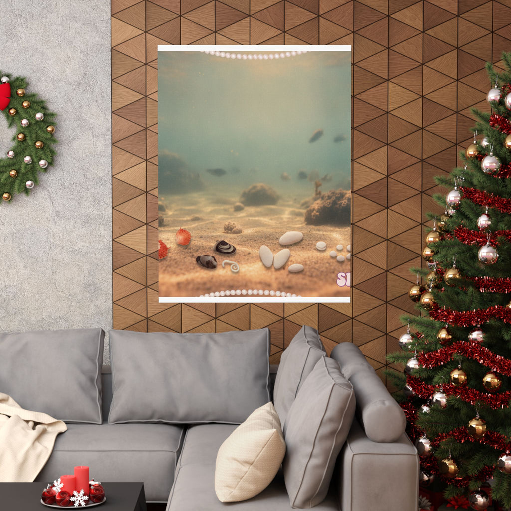 Scenic Nature — Shells Under Water — Matte Poster