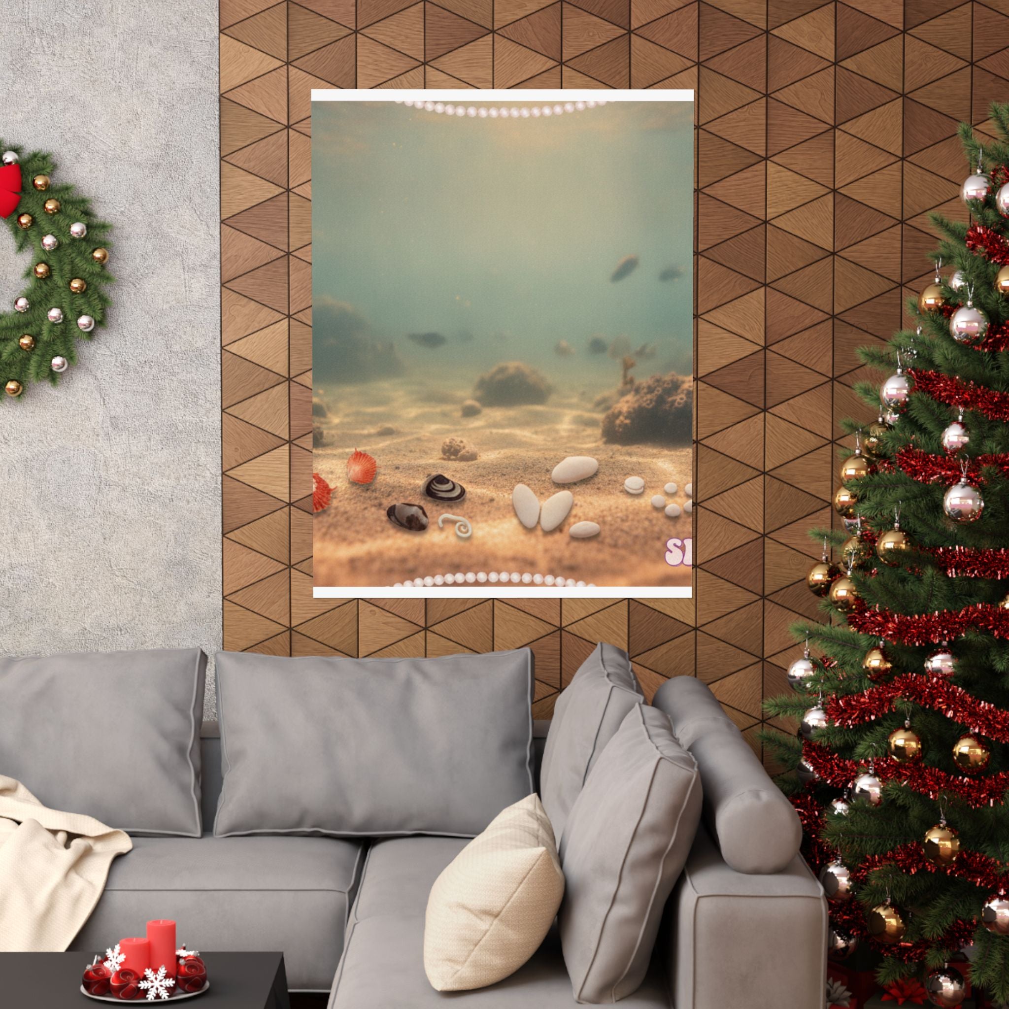 Scenic Nature — Shells Under Water — Matte Poster