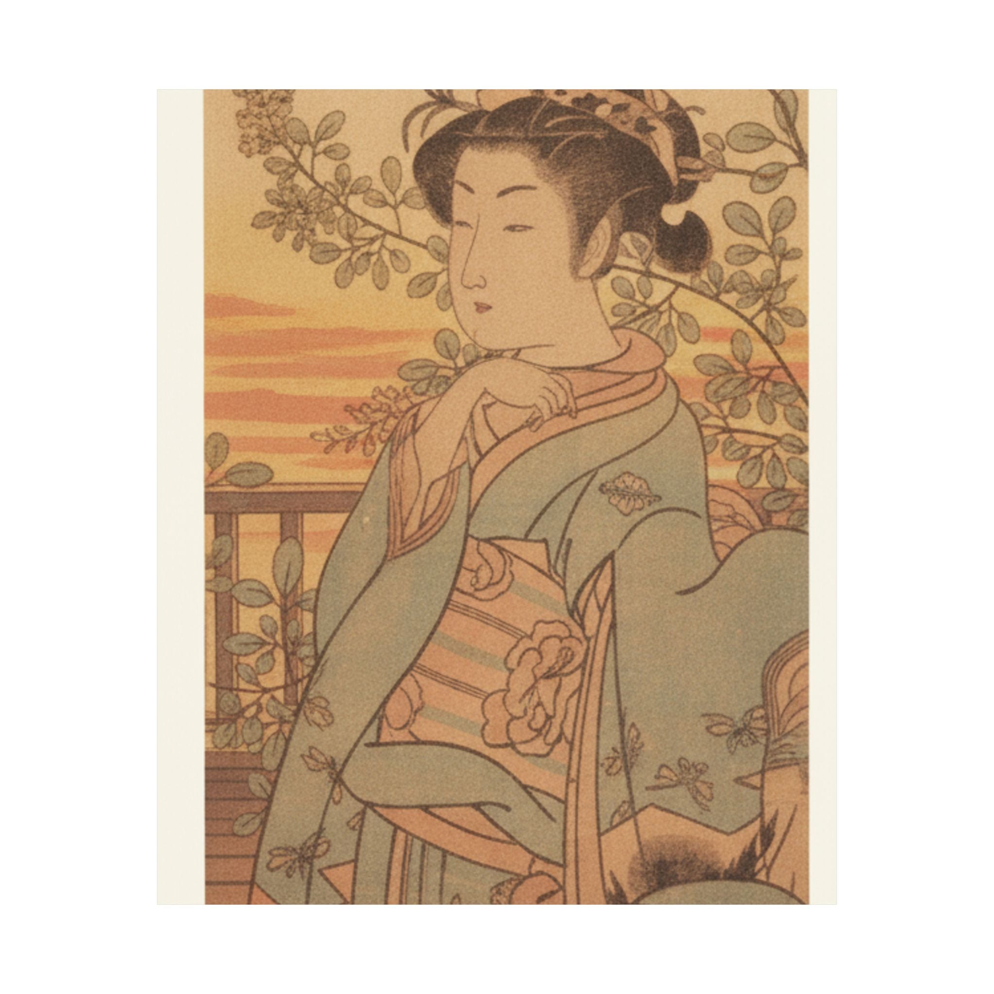 Southern Sunset — A Young Lady And Her Boy Servant — Matte Poster