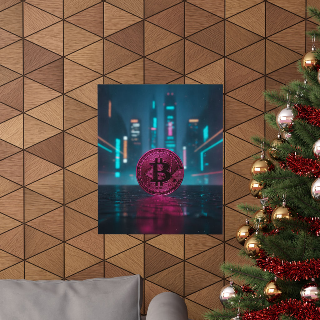 Neon Noir — Coin — Matte Poster