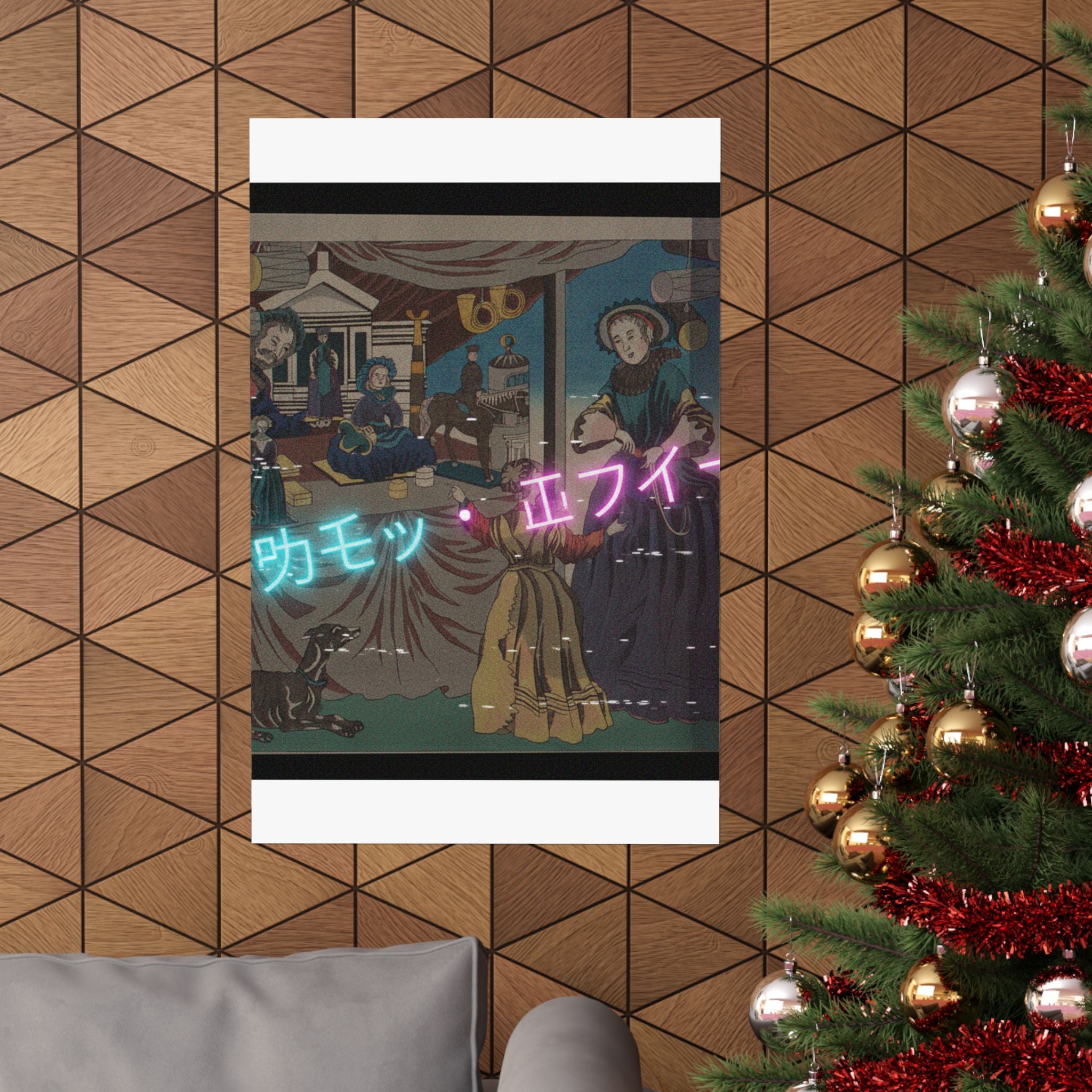 Glitch Culture — Color Print Of A Copperplate Picture Of A Toy Shop — Matte Poster