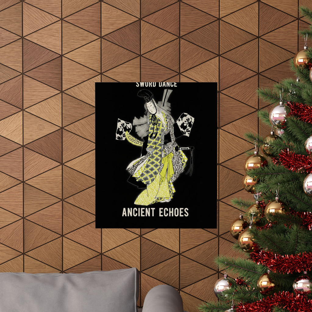 Streetwear Collage — Dancing Girl Wearing A Sword — Matte Poster