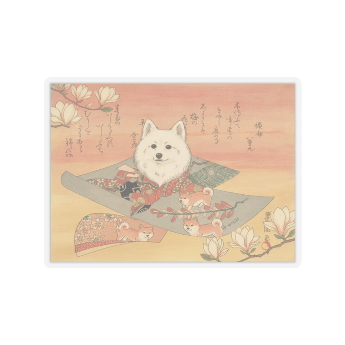 Southern Sunset — Representation Of The Dance-Play "Dōjōji" — Kiss-Cut Sticker