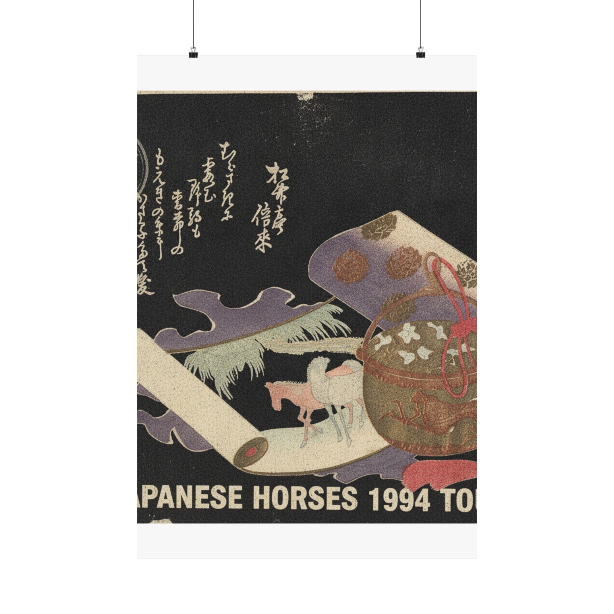 Vintage Bootleg — Scroll Painting Of Horse — Matte Poster
