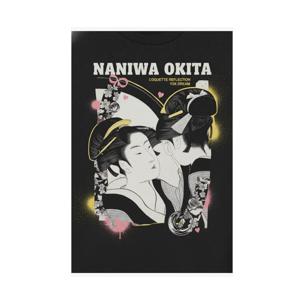 Streetwear Collage — Naniwa Okita Admiring Herself In A Mirror — Matte Poster