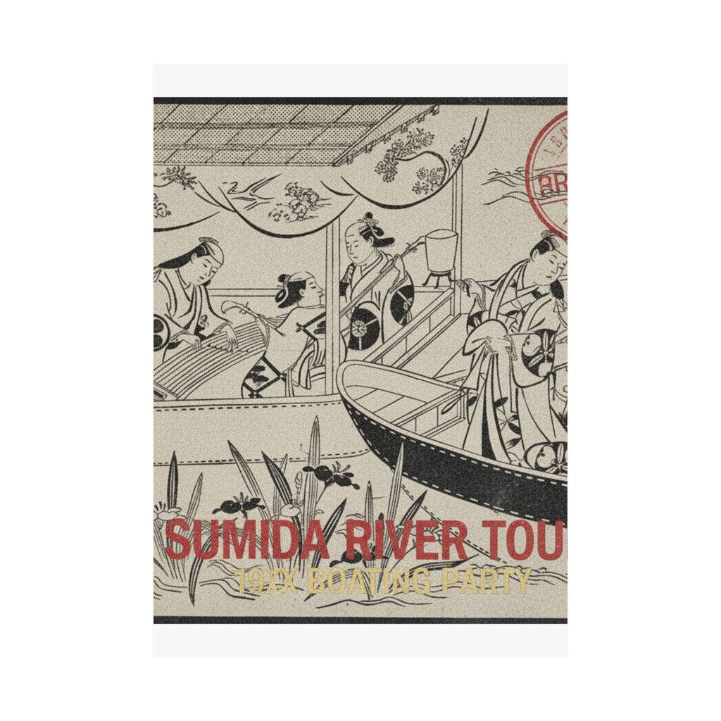 Vintage Bootleg — An Actor'S Boating Party On The Sumida River — Matte Poster
