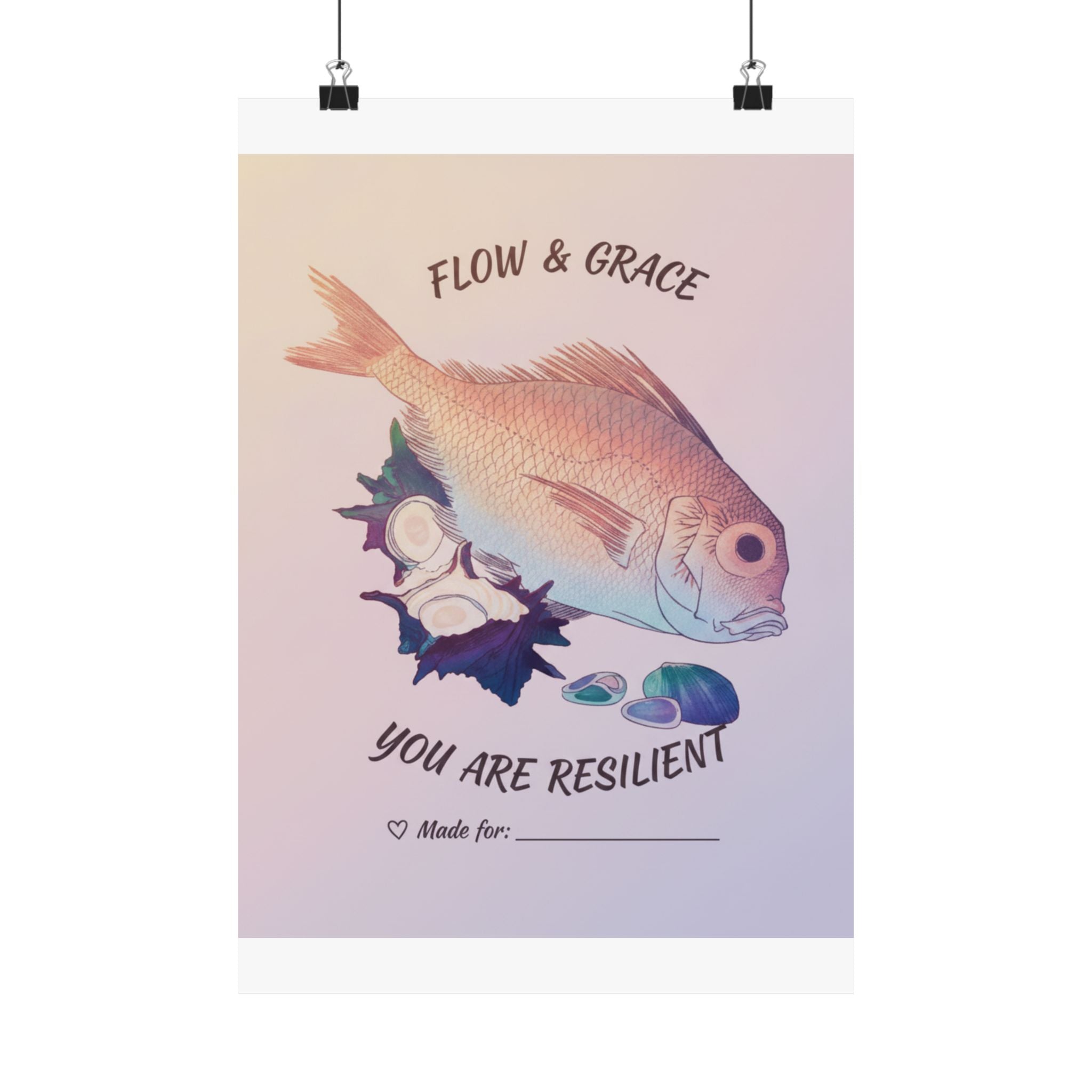 Affirmation — Tai Fish And Top-Shells — Matte Poster
