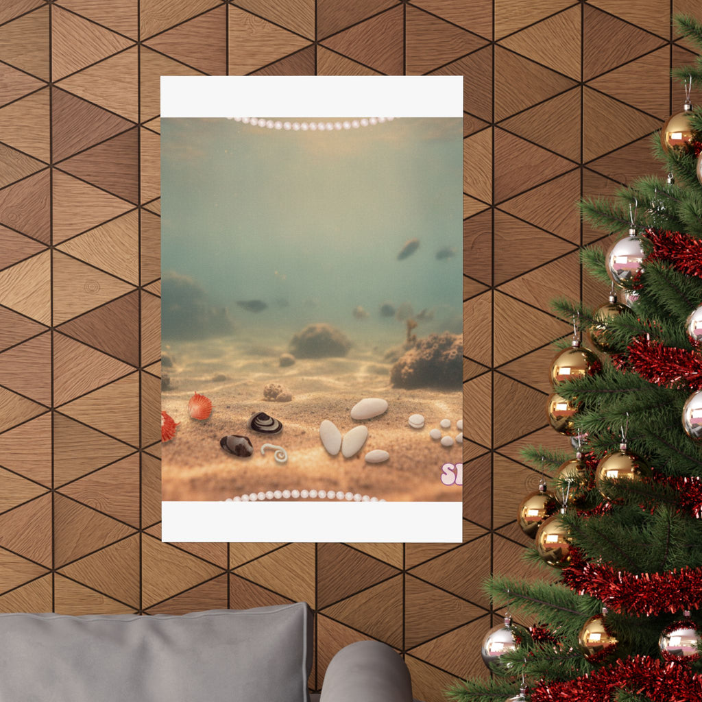 Scenic Nature — Shells Under Water — Matte Poster