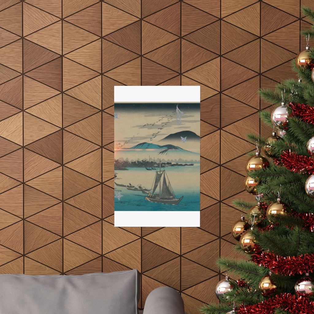 Cinematic — Geese Flying Down To Katada — Matte Poster