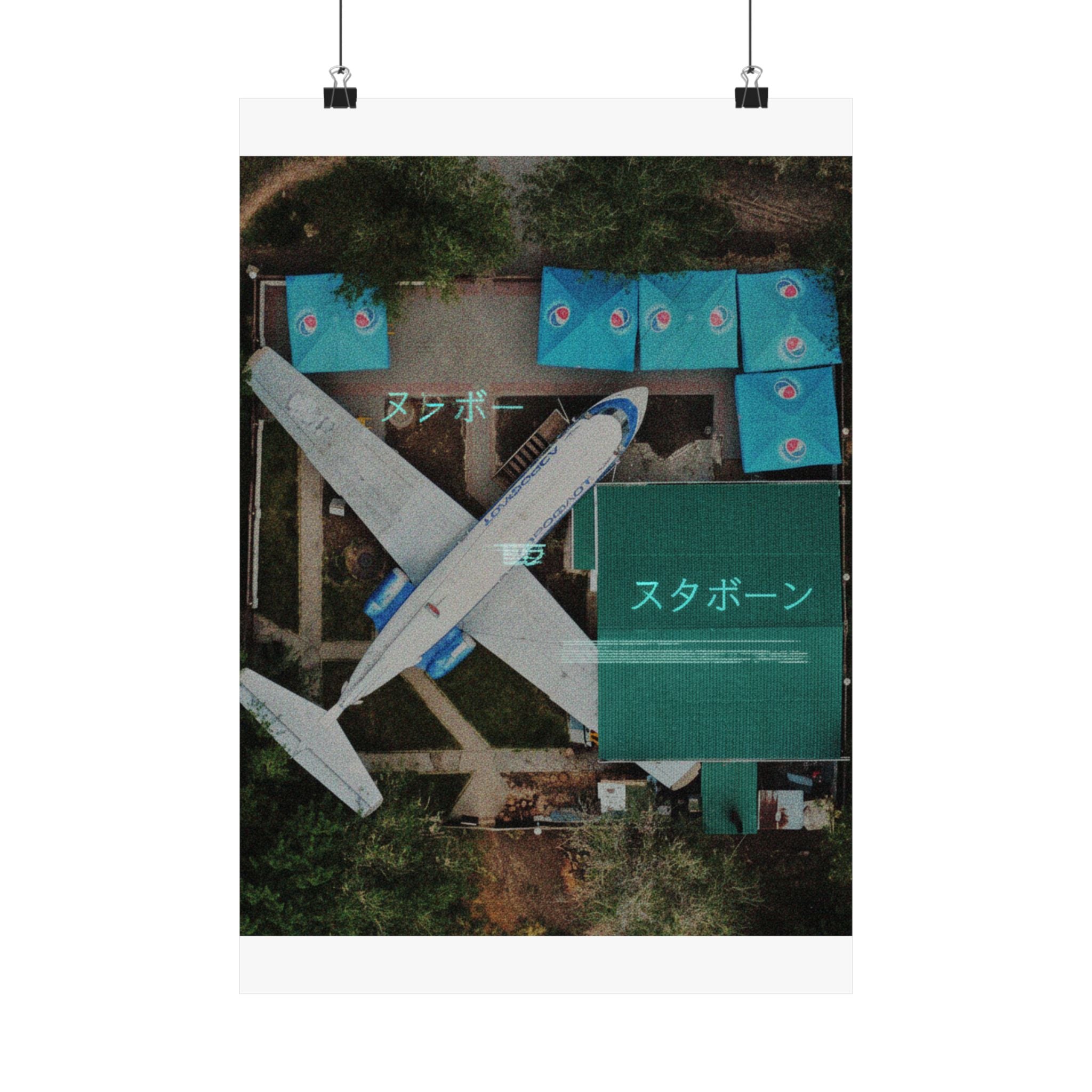 Glitch Culture — Airplane — Matte Poster