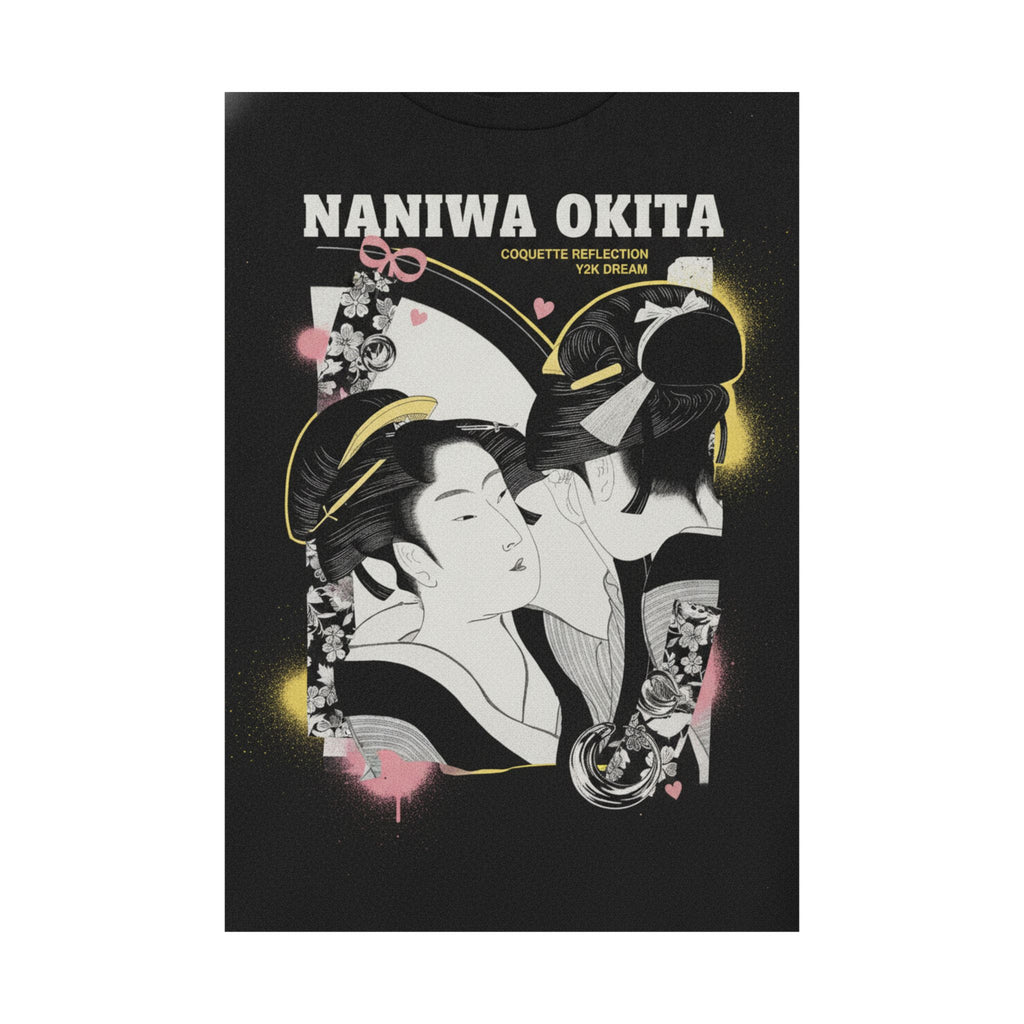 Streetwear Collage — Naniwa Okita Admiring Herself In A Mirror — Matte Poster