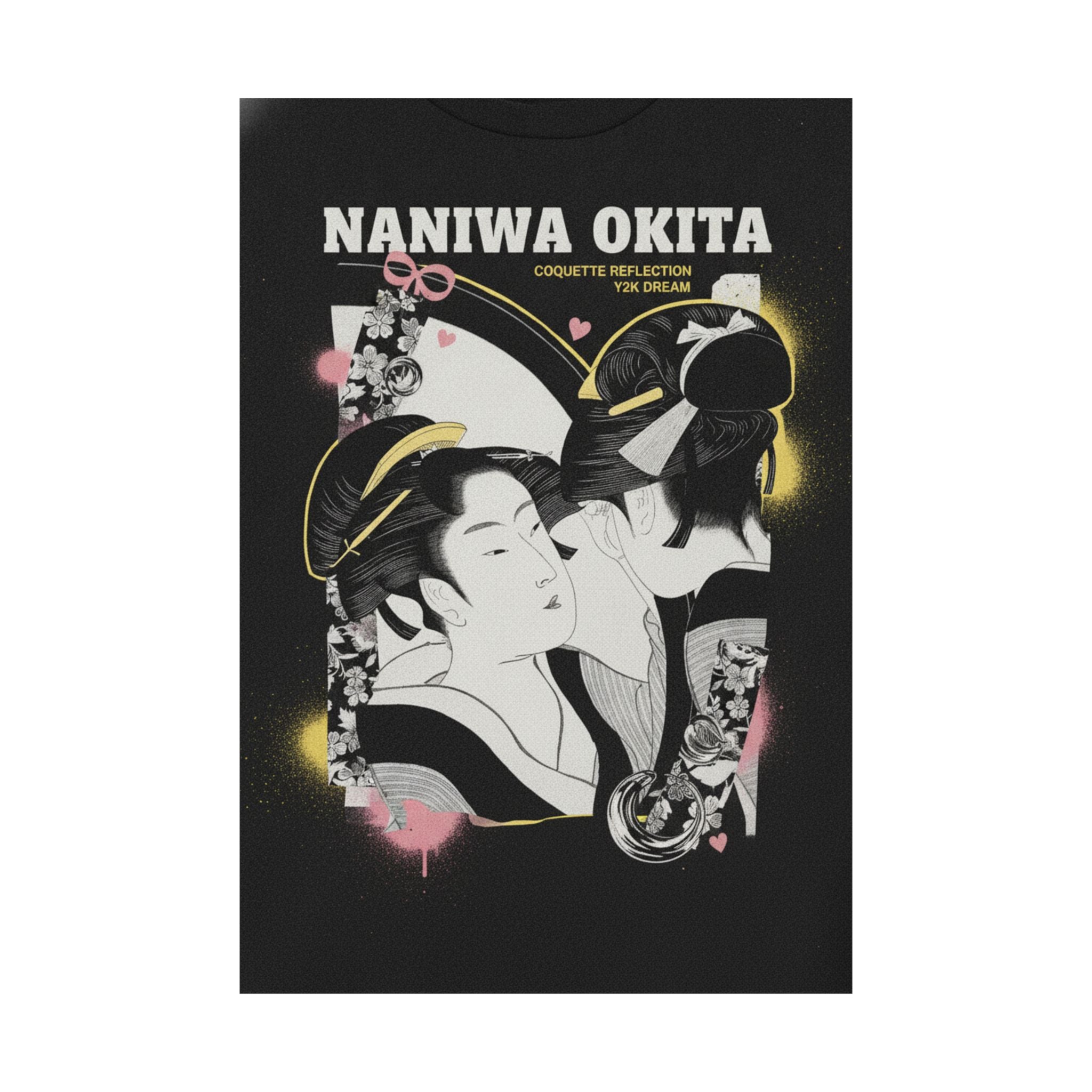 Streetwear Collage — Naniwa Okita Admiring Herself In A Mirror — Matte Poster