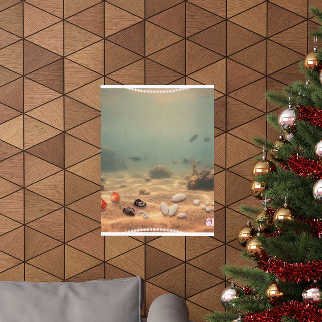Scenic Nature — Shells Under Water — Matte Poster