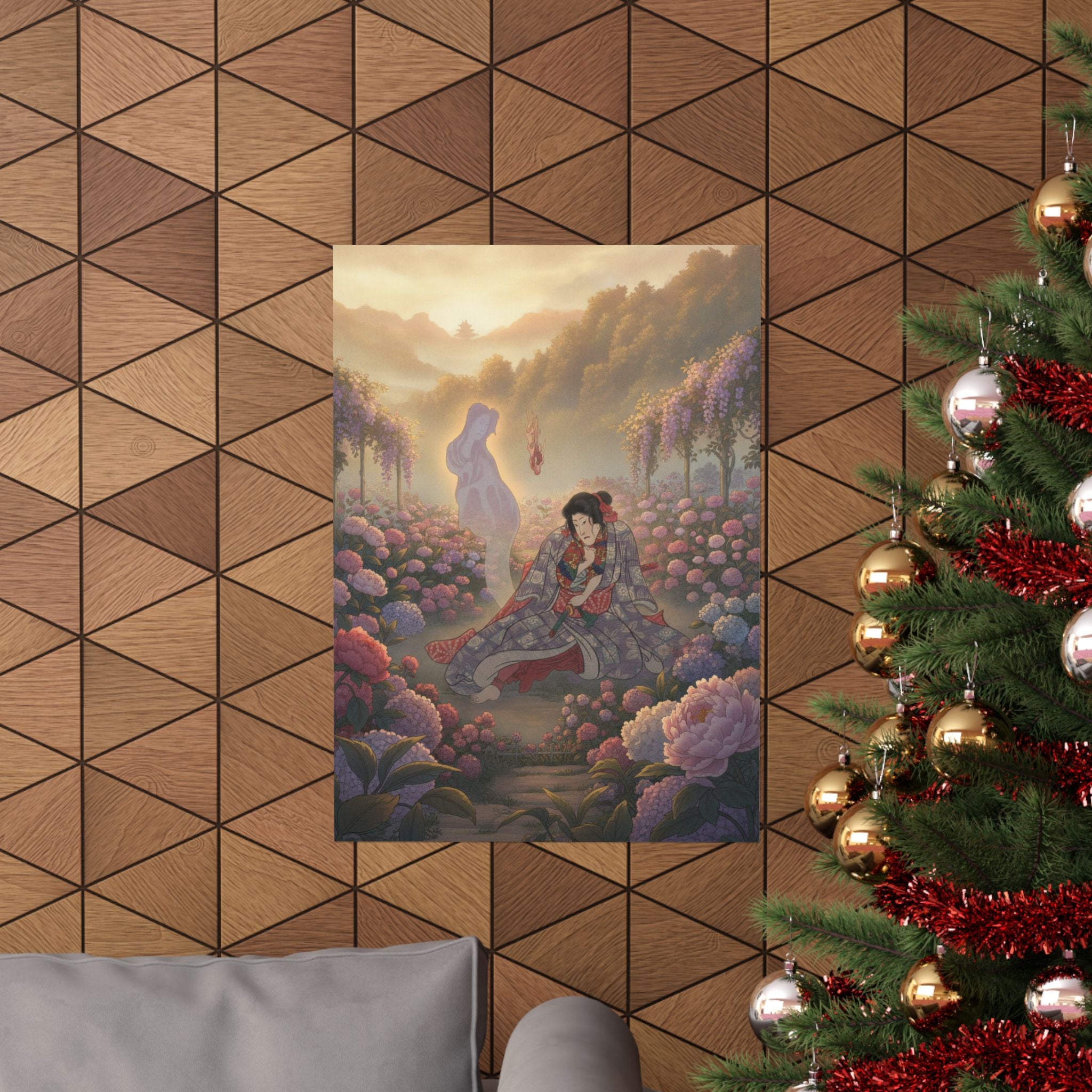 Scenic Nature — Toriyama Akinari Terutada With Ghost; (The Lavender Chapter) — Matte Poster