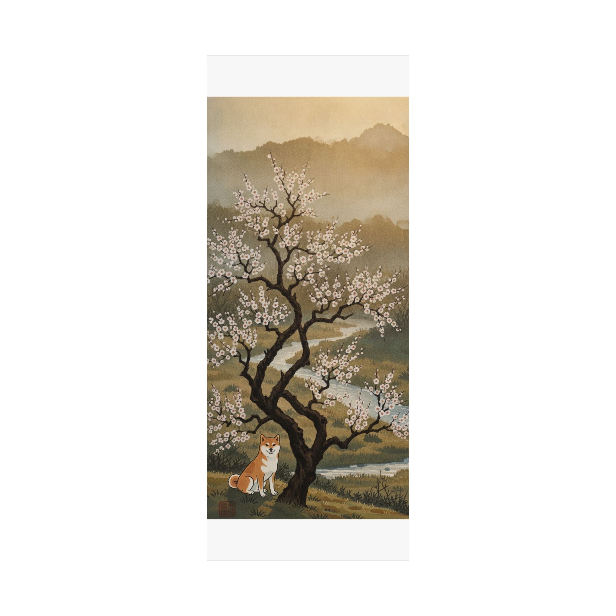 Scenic Nature — Plum Tree In Blossom — Matte Poster