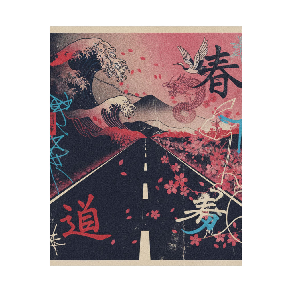 Japanese Street — Road — Matte Poster