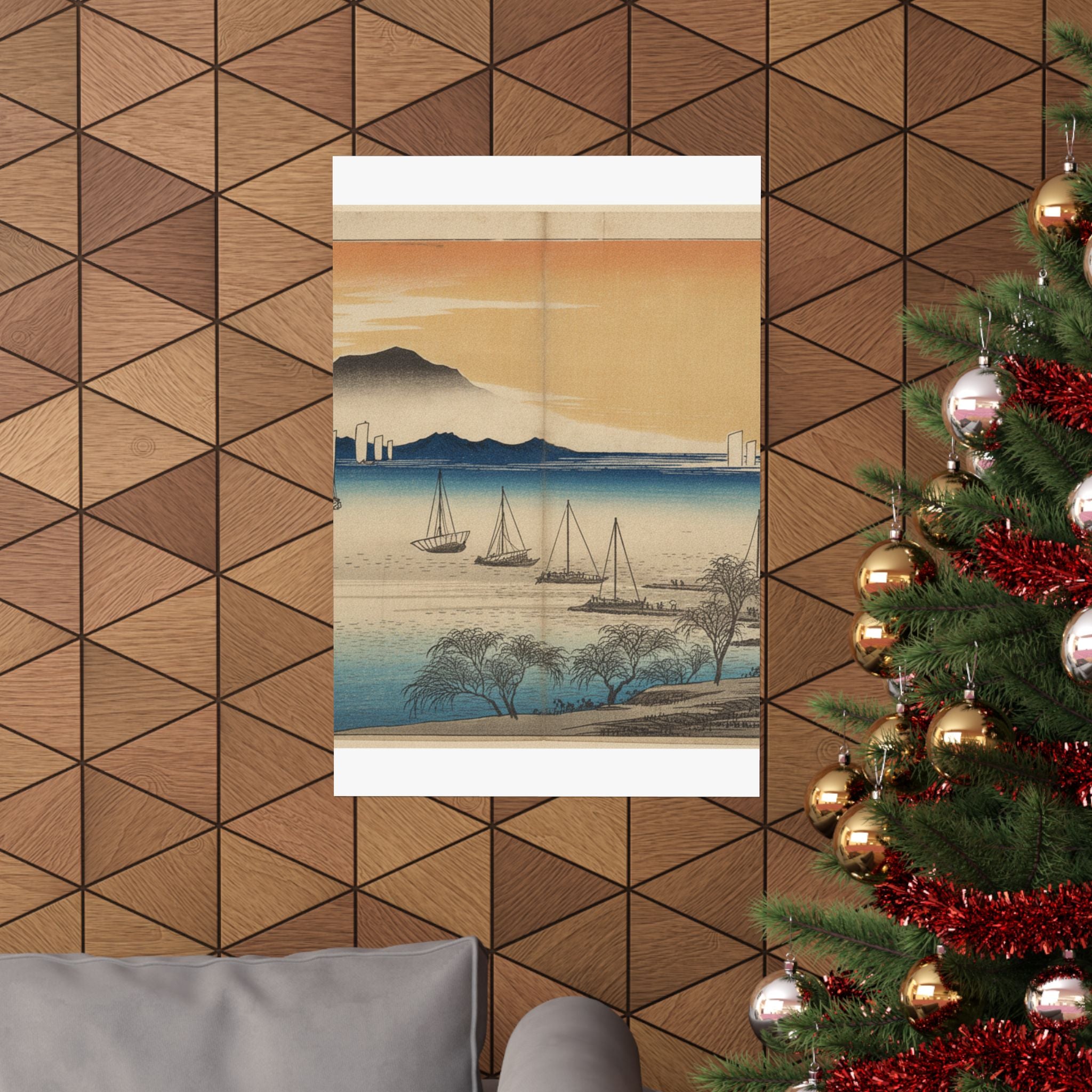 Affirmation — Sailing Boats Returning To Yabase, Lake Biwa — Matte Poster