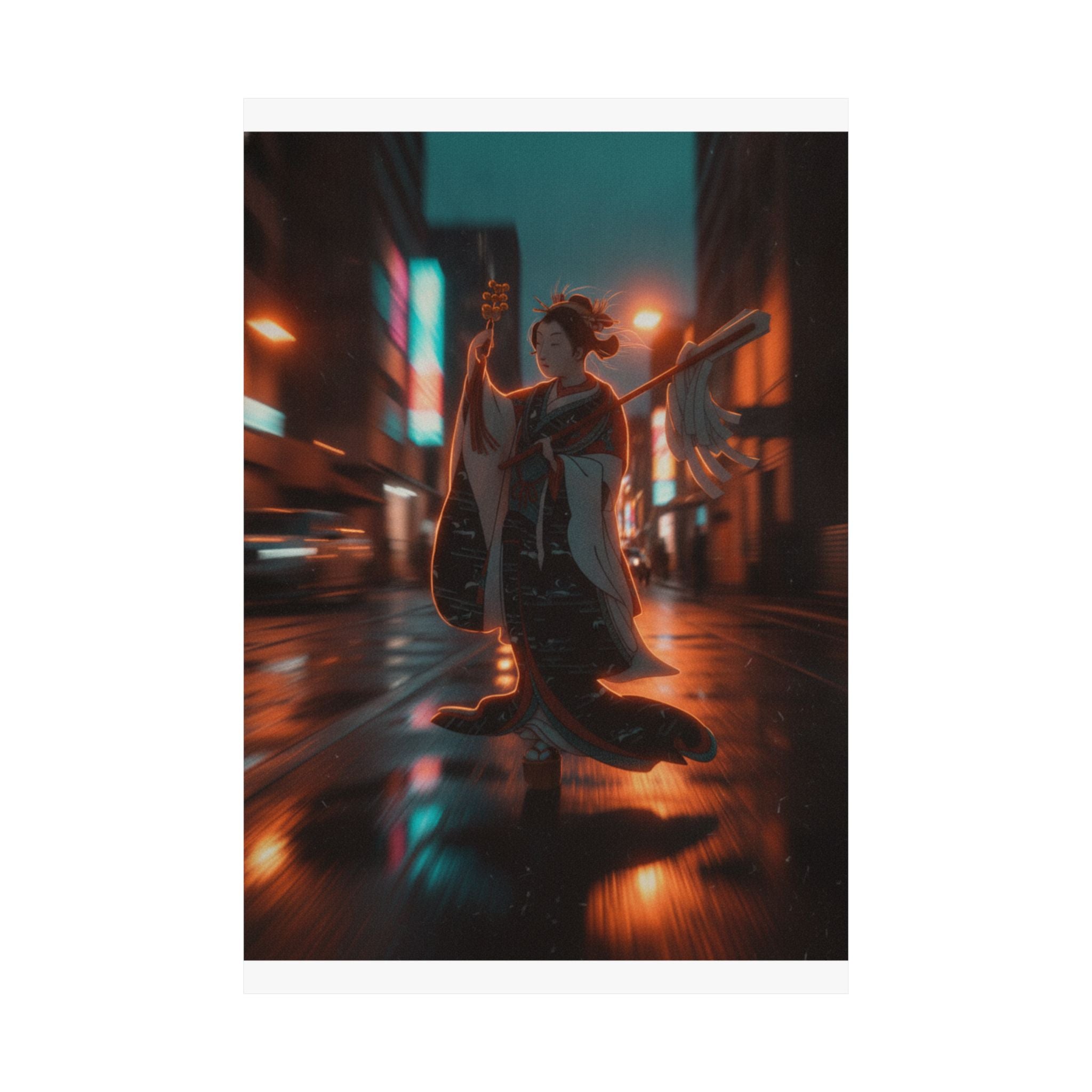 Fast Furious — Girl On Balcony Above Stone Stairway — Matte Poster